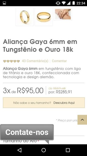 Quanto pagaram pela aliança? - 1