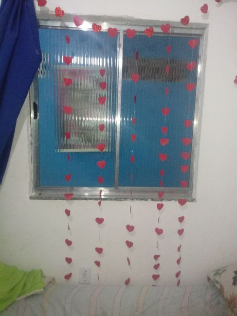 Cortina de coração para meu chá quase pronta 💝💝 - 2