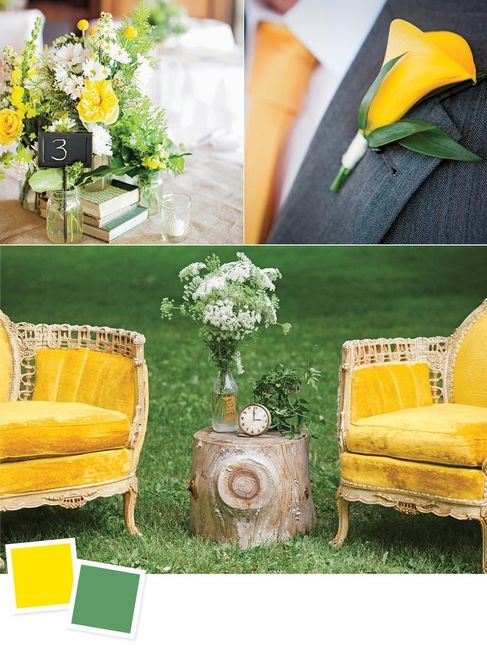 Combinação de Cores : verde e Amarelo
