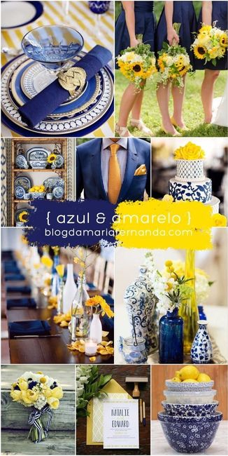 3 Azul, amarelo e branco