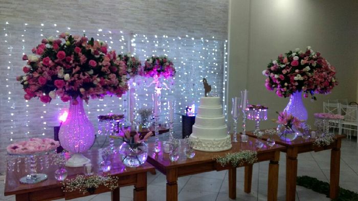 Cor da decoração e dos vestidos das madrinhas 2