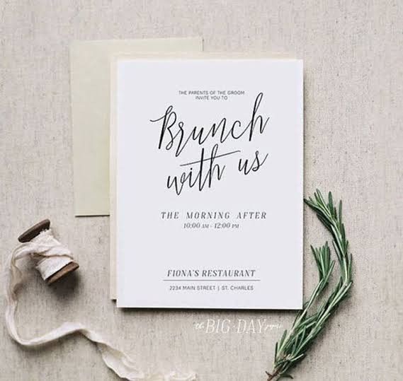 Convite de Casamento estilo Brunch/café colonial 2