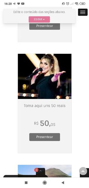 Lista de casamento fake 1