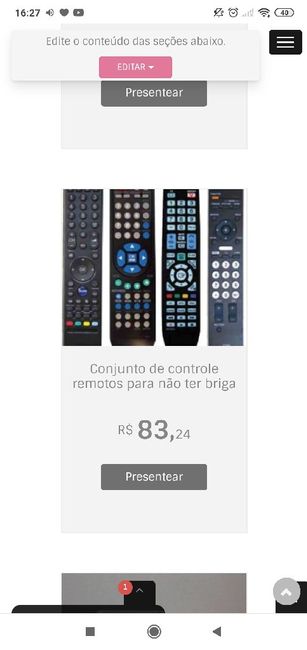 Lista de casamento fake 2