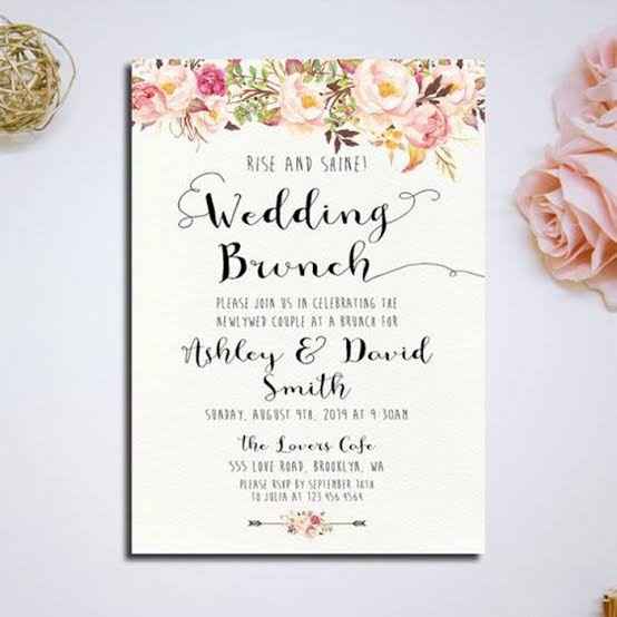 Convite de Casamento estilo Brunch/café colonial - 1