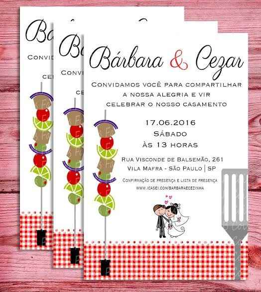 Churrasco só para os amigos pós casamento, como convidar? - 1