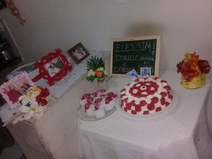 Mesa do casamento civil,simples mas com amor.