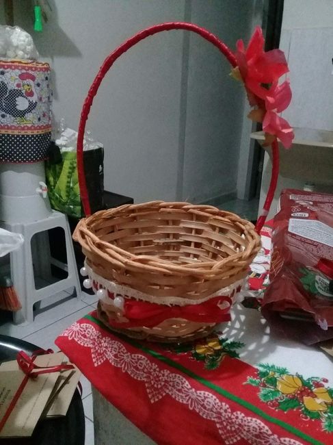 Cestinha para os envelopes com arroz...