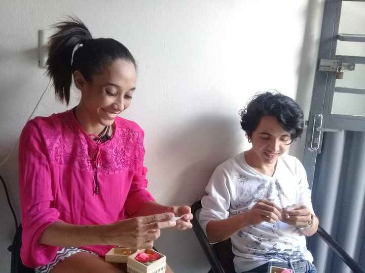 Madrinha e padrinhos sendo convidados