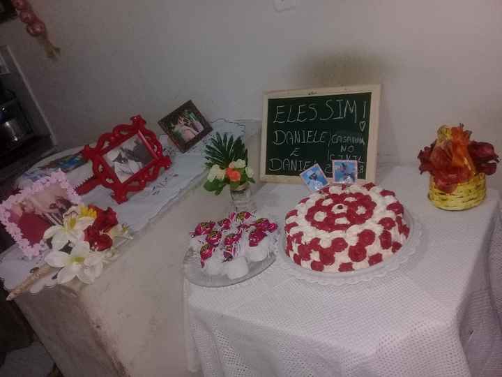 Mesa do casamento civil,simples mas com amor.