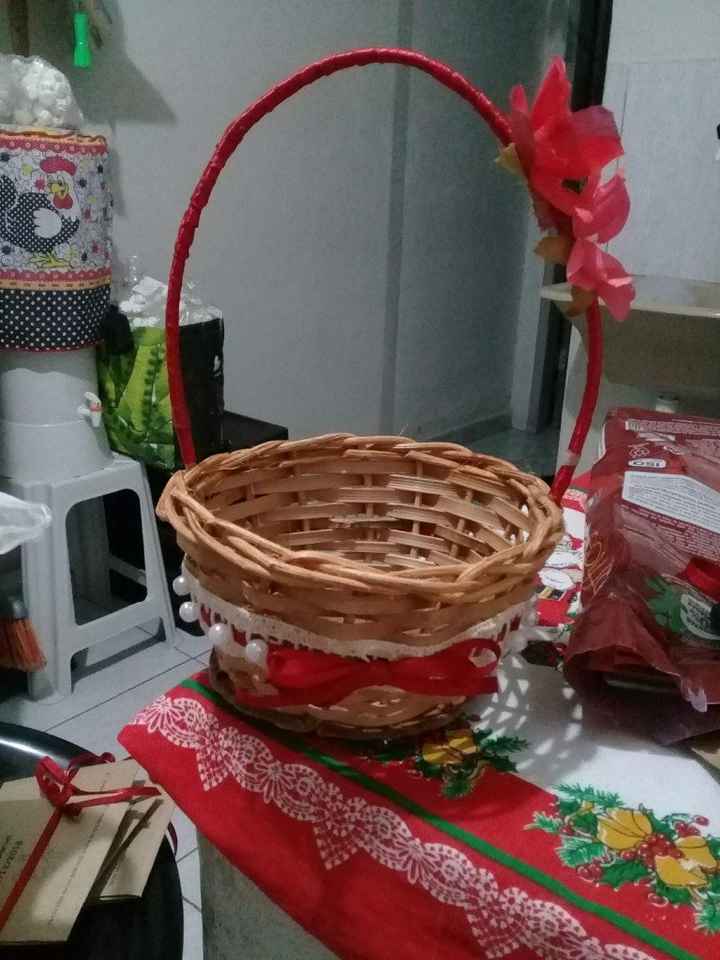 Cestinha para os envelopes com arroz...