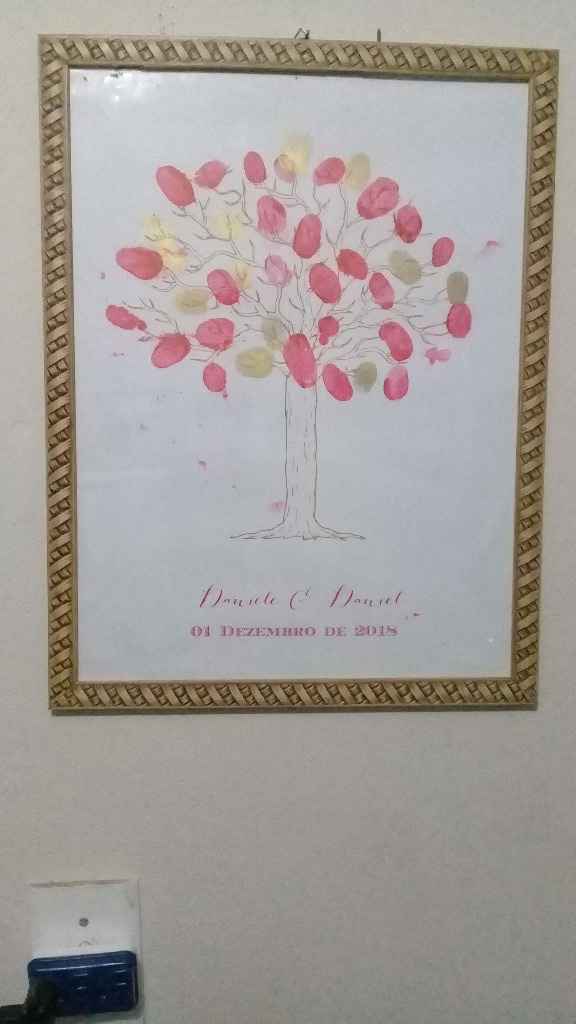 Essa foi a minha árvore escolhi ela na cor da decoração e da papelaria do meu casamento.rs