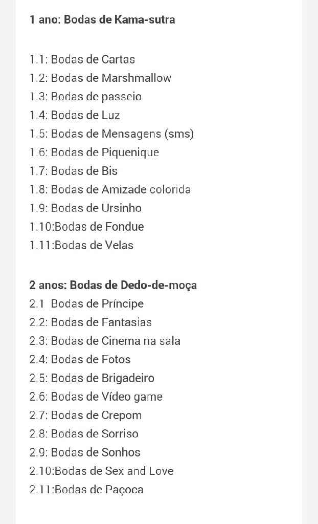 Bodas de namoro? qual a sua? - 1