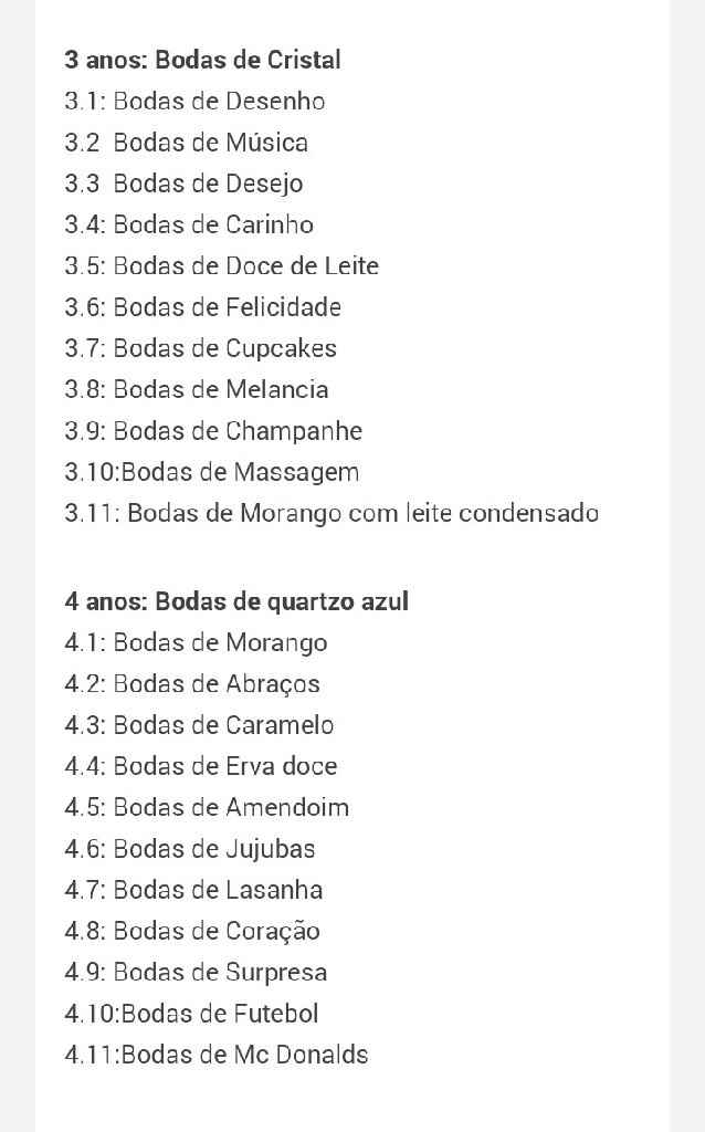 Bodas de namoro? qual a sua? - 2