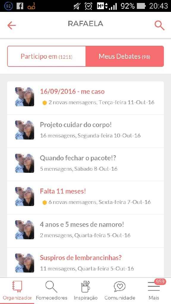 Quantos debates vocês já publicou na comunidade? - 1