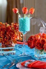 Inspiração - decoração azul e coral - 10