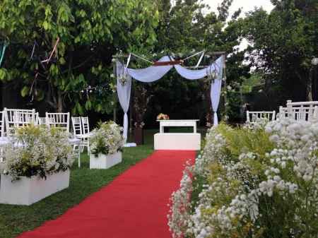 O jardim para celebrar a cerimônia