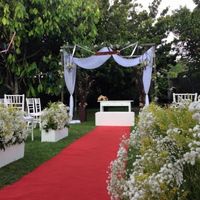 O jardim para celebrar a cerimônia