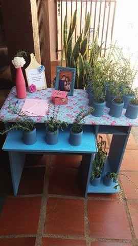 Mesa de recados e lembrancinhas