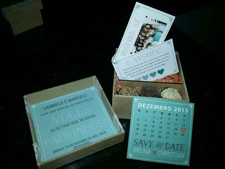 Convite padrinhos,  feitos por mim #vemver - 3