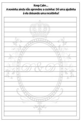 Coloquei esse cartãozinho ai para nossos convidados deixar uma receitinha pra nos rs