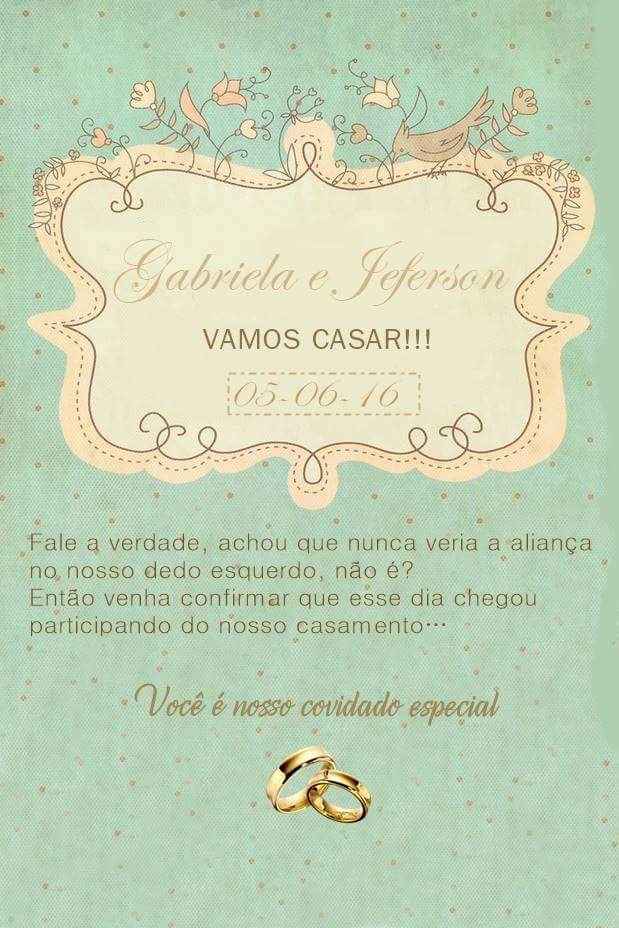 Meu convite de casamento - 1