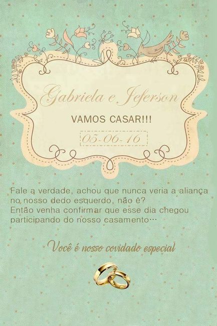 Meu convite de casamento - 1