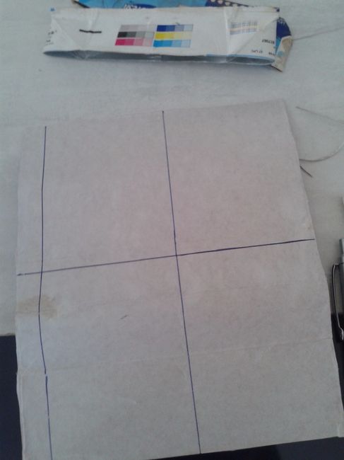 após isso eu fiz a repartição de dentro da caixa com caixa de leite, eu tirei o layot da embalagem e