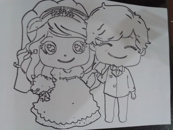 e desenho dos noivinhos
