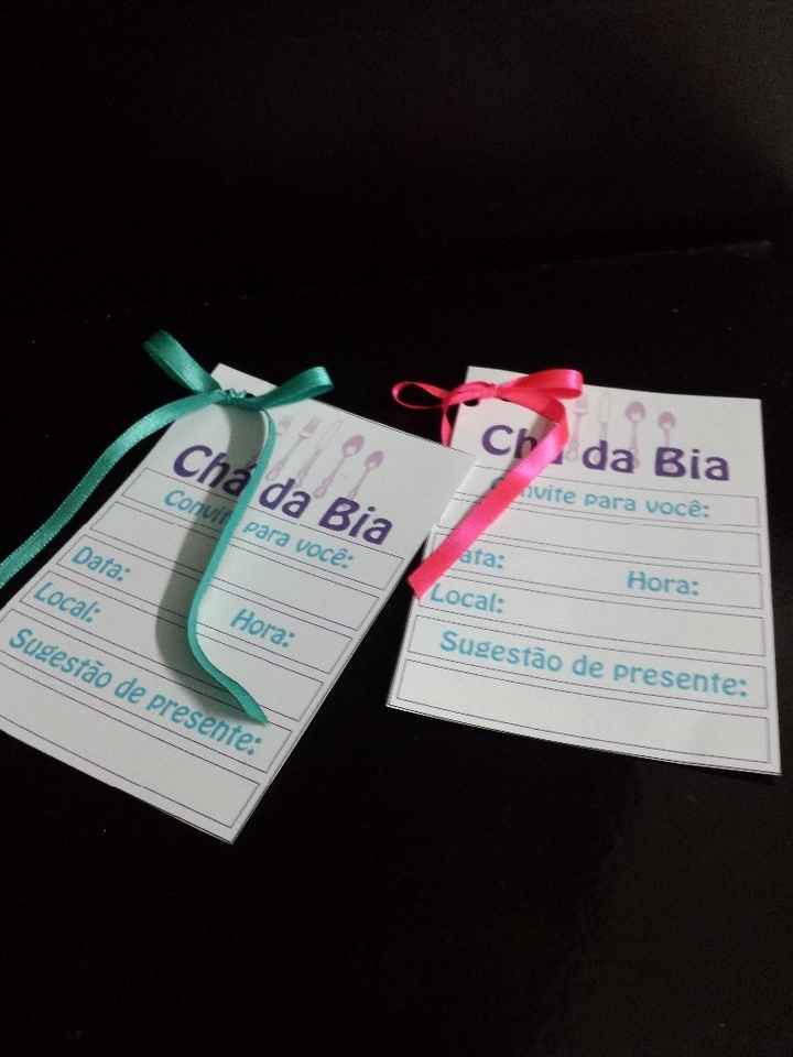 convite do chá de cozinha...