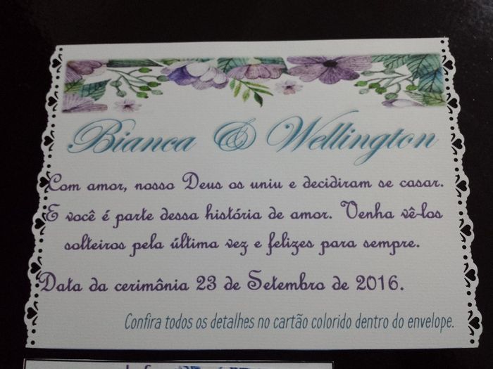 Texto escrito pelo casal