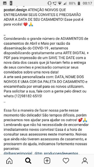 Save The Date 0800 p casamentos adiados (c convites entregues) - 1
