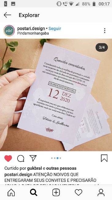 Save The Date 0800 p casamentos adiados (c convites entregues) 2