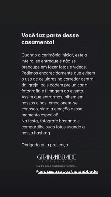 Instruções aos convidados: ter ou não ter 5