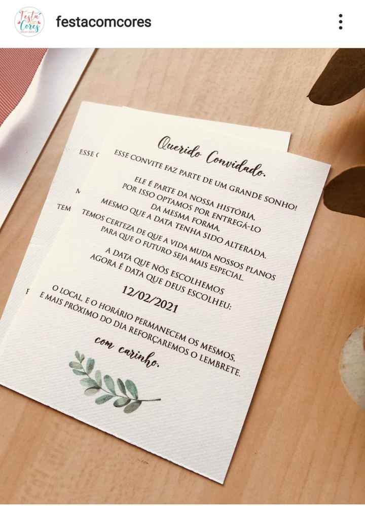 o que fazer com os convites? - 1