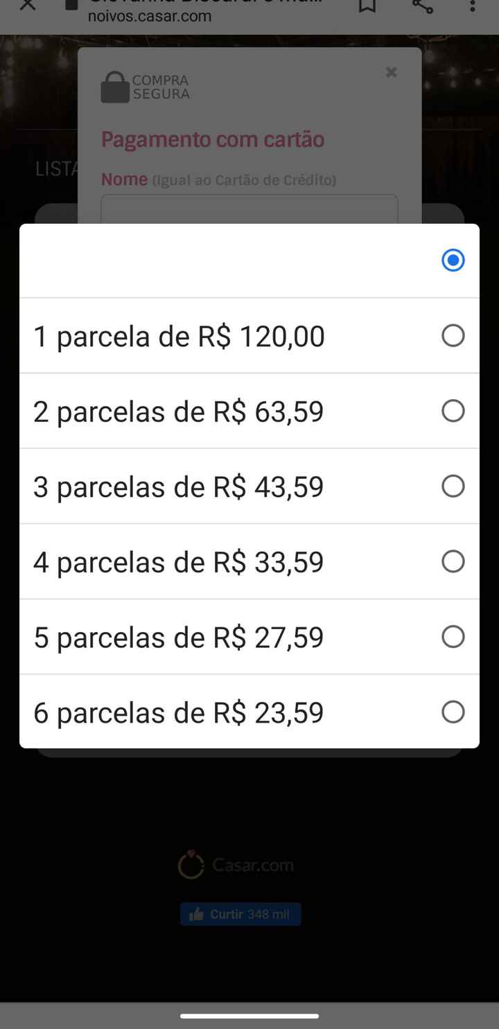 Lista de Presente (em dinheiro) - 1