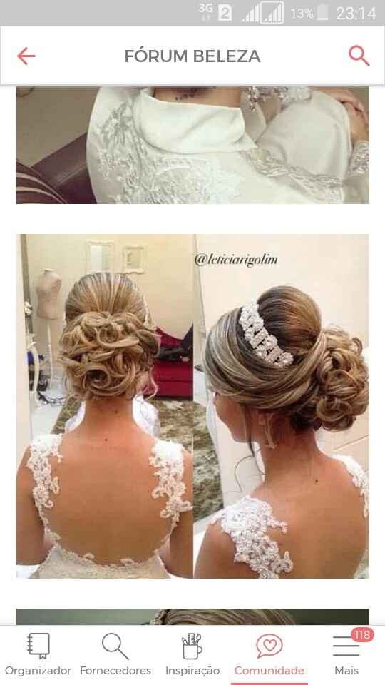 Hoje é a prova do penteado e make - 1