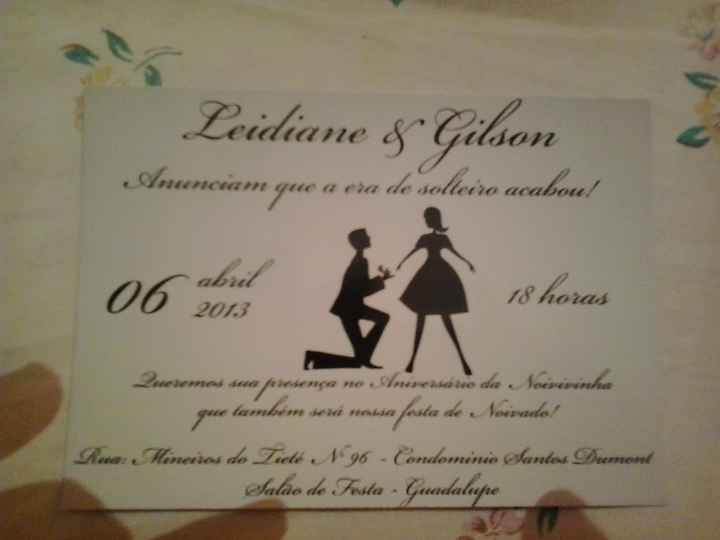 convite do noivado niver meninas