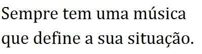 qual a musica que define vcs?