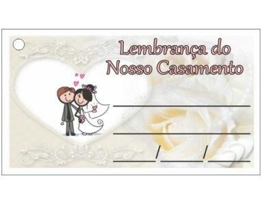 Etiquetas de lembraça do nosso casamento - 1