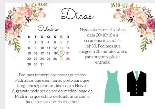 dicas aos padrinhos