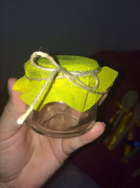 Nesses potinhos colocaremos doce de leite  e de abobora.