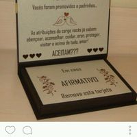 Preciso de ideias do que escrevernos convites dos padrinhos e damas adultas. - 1