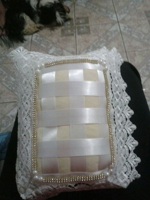 Almofadinha porta aliança diy - 2