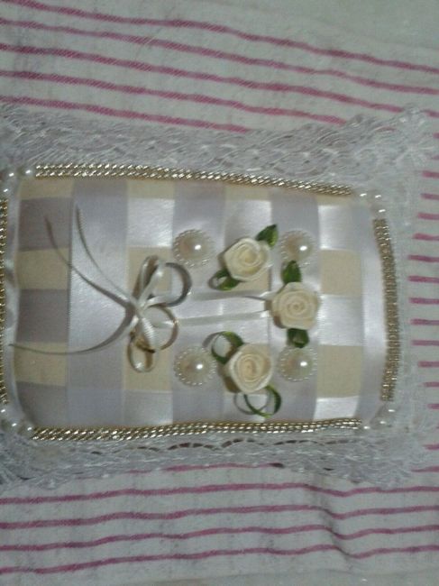 Almofadinha porta aliança diy - 3