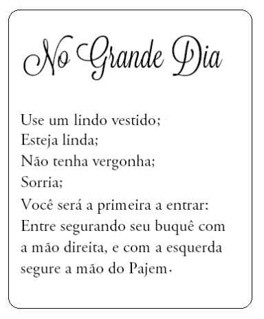 No grande dia 1...