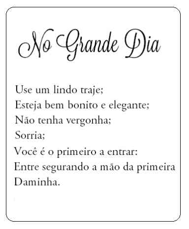 No grande dia...