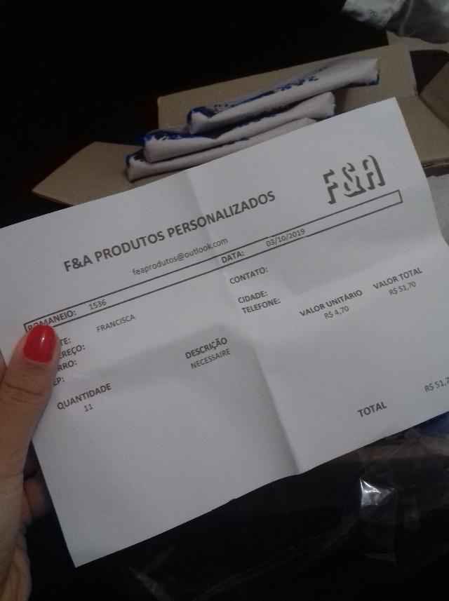 Resumo do pedido