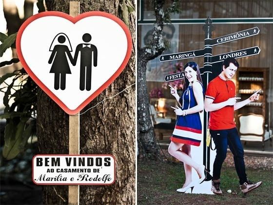 Banner e personalizados dos noivos - 1