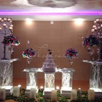 Decoração de mesa Azul e Rosa